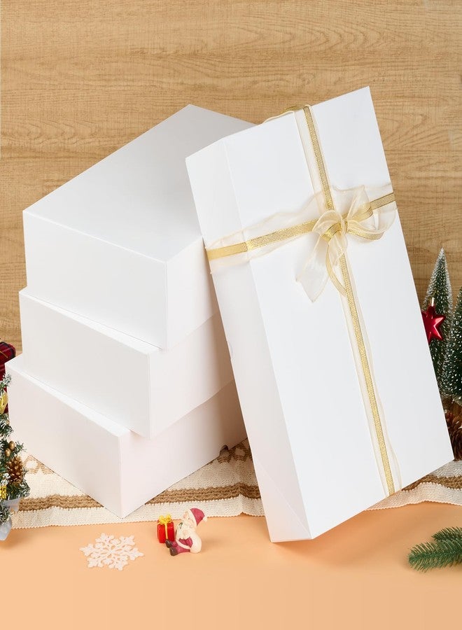 ZORRITA 10 Pack Extra Large Deep Gift Boxes with Lids for Presents, 17 x 11 x 4 Inch Robe Boxes White Auto Pop-up Box for Clothes Christmas - Image 5